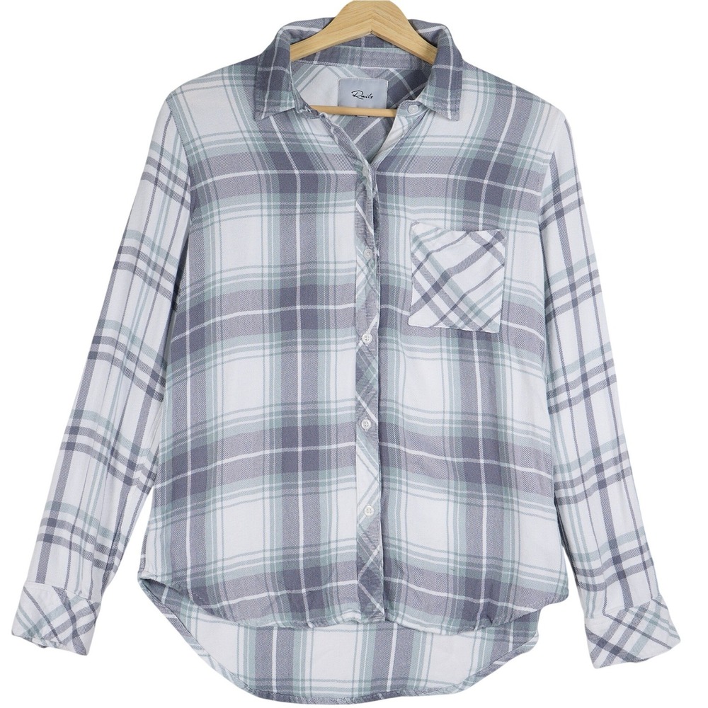 Rails Cooper Ocean Mist Plaid Button Up Shirt Blue Green Small‎ INT-100-507-203 - Picture 2 of 10